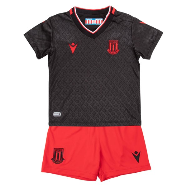 Camiseta Stoke City 2nd Niño 2022-2023 Negro